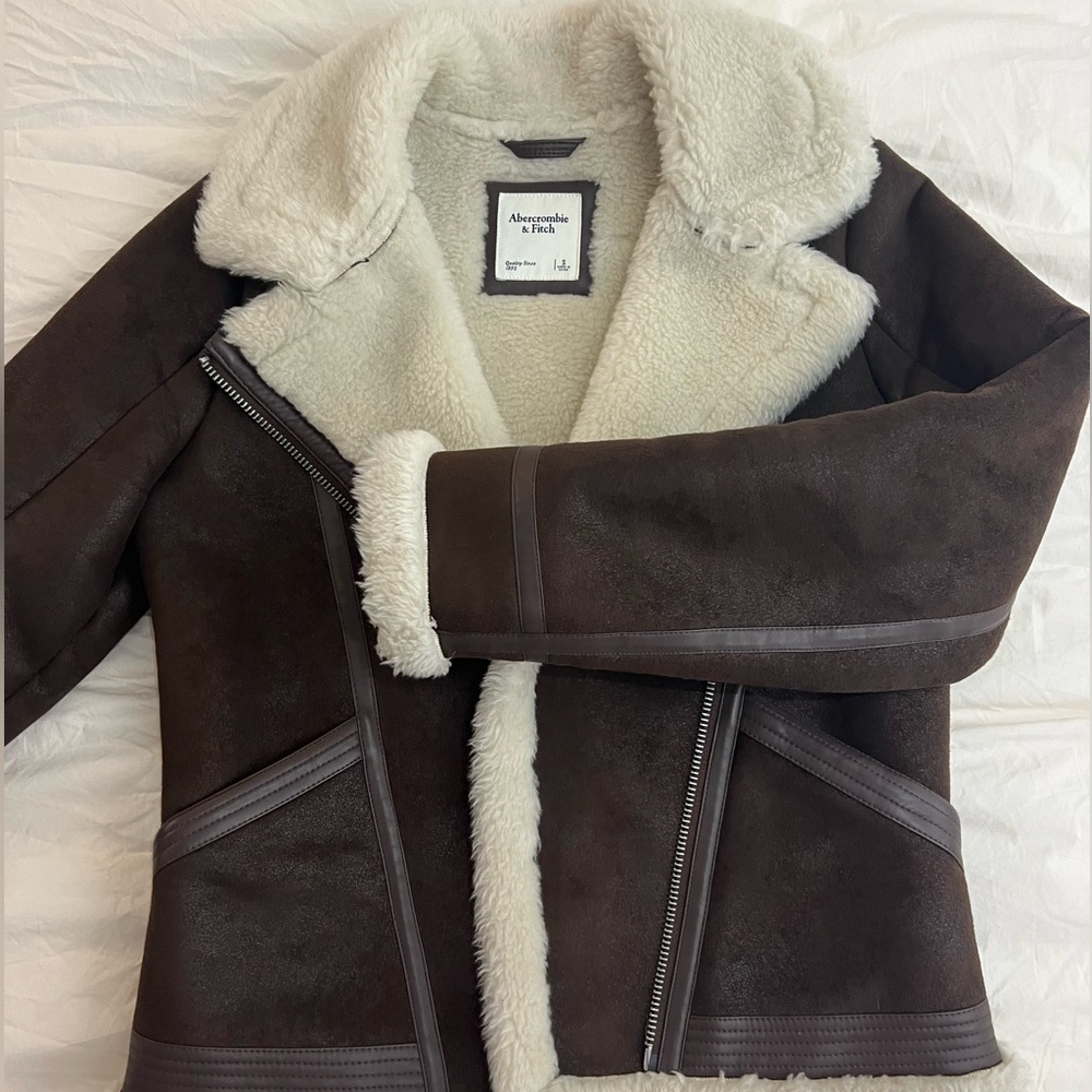 Abercrombie Sherpa Aviator Bomber Jacket